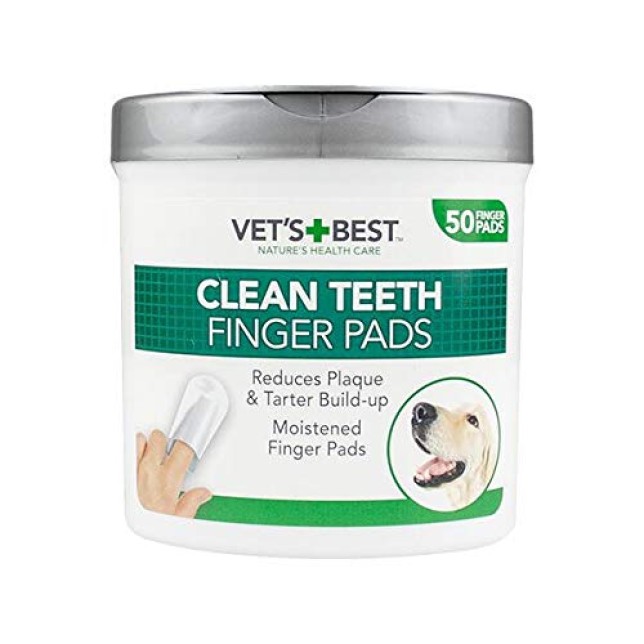 VET'S BEST - מגבונים לניקוי שיניים וחניכיים מתלבשים על האצבע